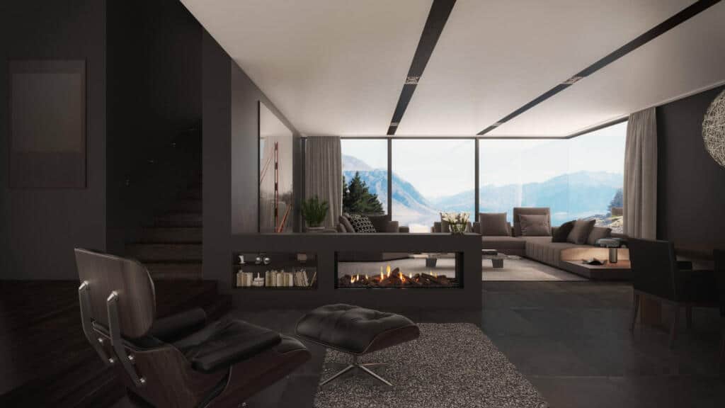 Escea DS1400 Frameless Single or Double Sided Fireplace - Image 4