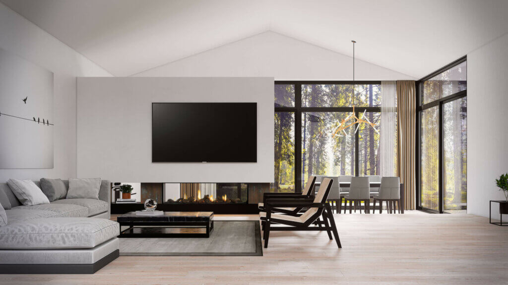 Escea DS1650 Frameless Single or Double Sided Fireplace - Image 3