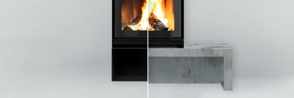 Fireplace plinth