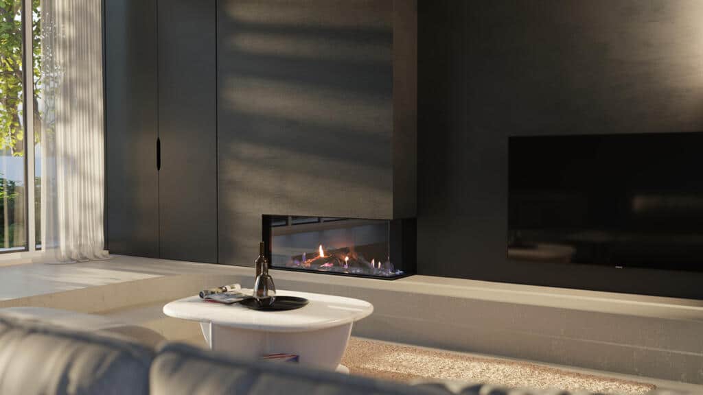 Escea DN1150 Corner Gas Fireplace - Image 2