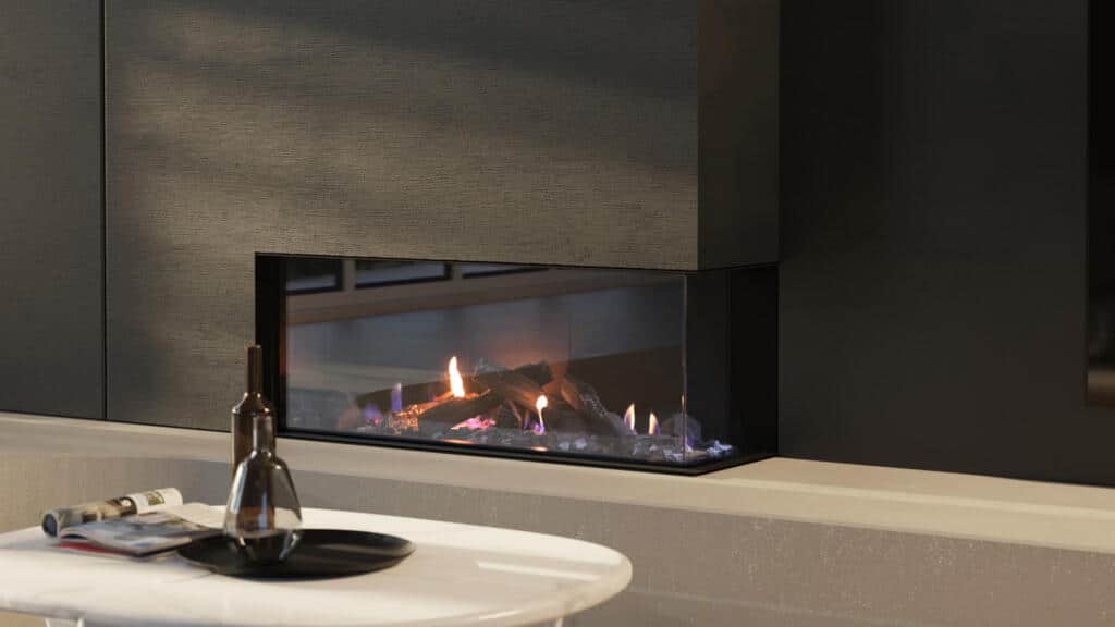 Escea DN1150 Corner Gas Fireplace - Image 3