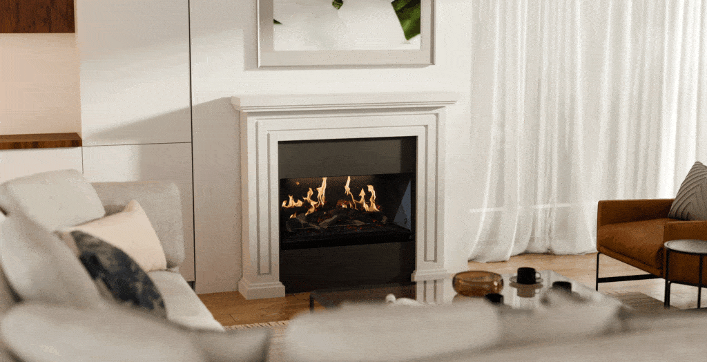 Escea LE800 - Inbuilt Holographic Electric Fireplace